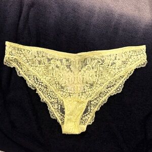 Delicate Lace Bikini Panty in Pale Yellow - Women Intimates